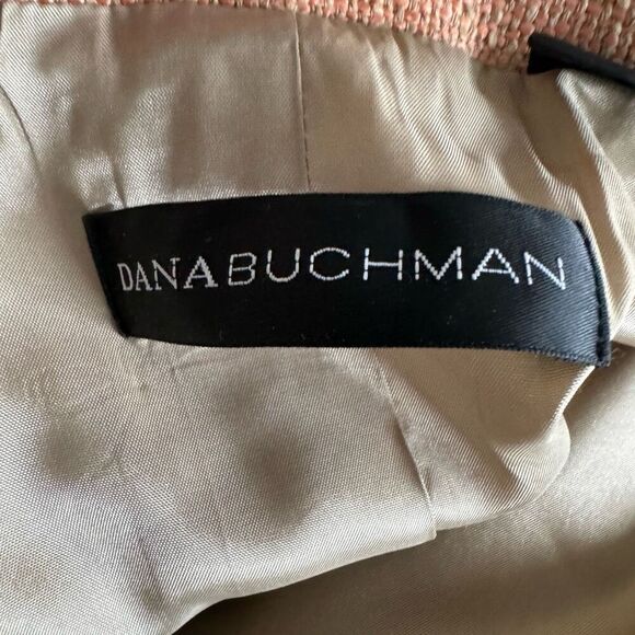 Vintage Dana Buchman Peach Orange Tweed Jacket Blazer Size 12 - Picture 5 of 7